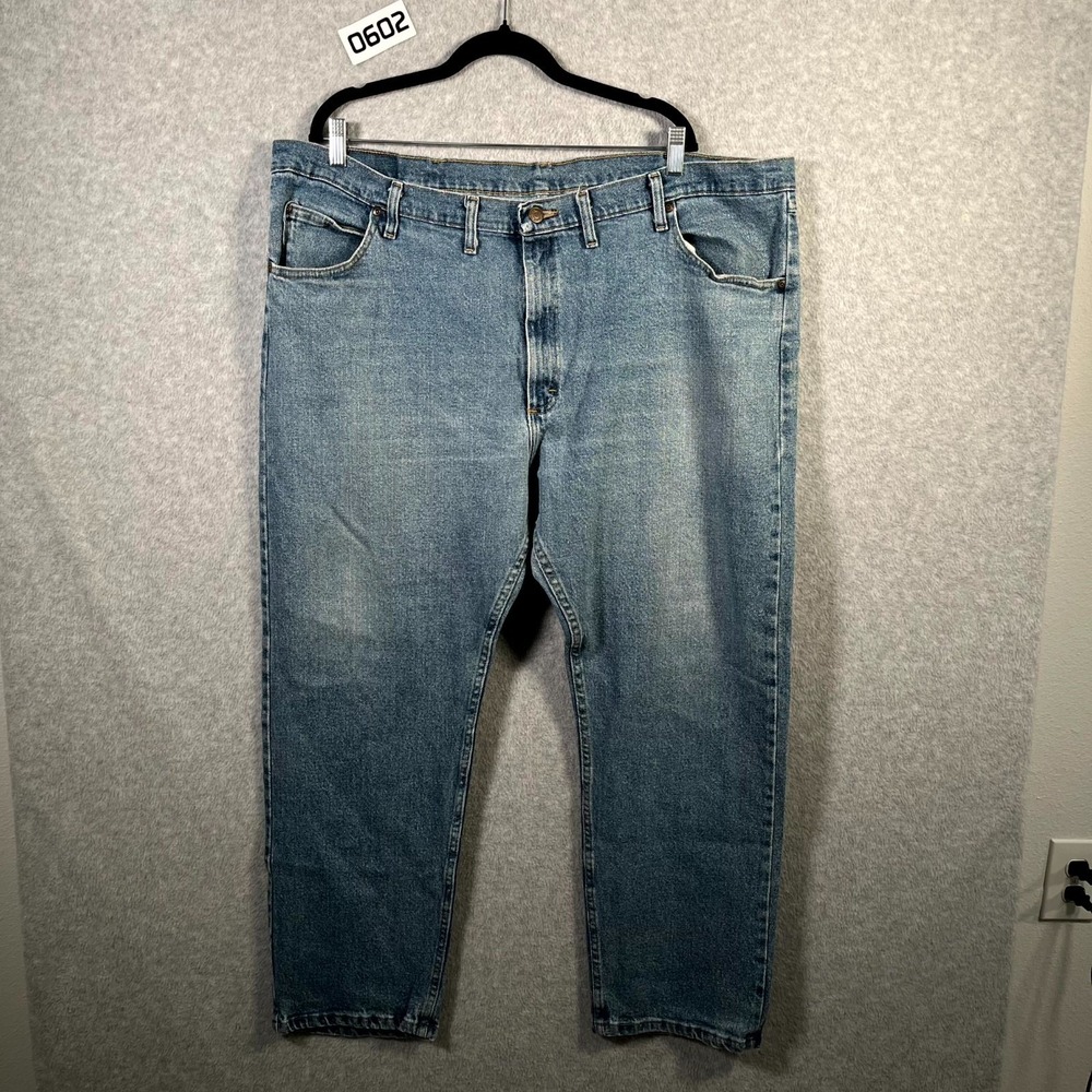Wrangler Five Star Premium Jeans Men 46x30 Blue Denim Comfort Regular Fit Cotton